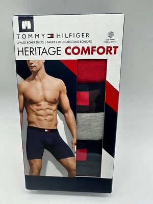 NUEVO PAQUETE DE 3 CALZONCILLOS BOXER PARA HOMBRE TOMMY HILFIGER Heritage comfort $42.00 Foto 1 de 4