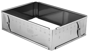 Lares Backrahmen Klemmung eckig 7,5 cm verstellbar Backrand Tortenring Edelstahl - Bild 1 von 2