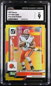 2022 Panini Donruss #210 Nick Chubb Press Proof Premium CGC 9 - 1401003017035 - Picture 1 of 2