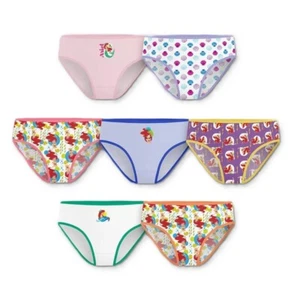 Little Girls' Disney The Little Mermaid Ariel 7pk Briefs Size 4,6,8 - Picture 1 of 4