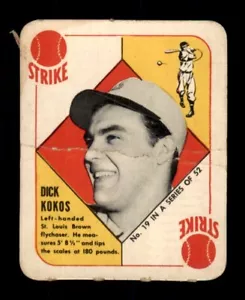 1951 Topps Red Back Set-Break # 19 Dick Kokos LOW GRADE (Füller) - Bild 1 von 2