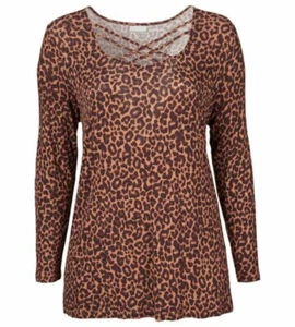 Janina Damen Kleid im Leo-Print Jerseykleid Gr. 48 50 52 54 56 58 Übergröße - Bild 1 von 1