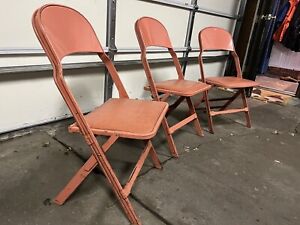 Vintage Folding Industrial Chairs 
