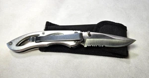 NWTF Combo Edge Blade Folding Knife  With Belt Loop Case - Picture 1 of 6