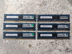 24GB Kit (6x 4GB) DDR3 hynix Server Memory 1Rx4 PC3-10600R-9-10-C1 ECC - Picture 1 of 2