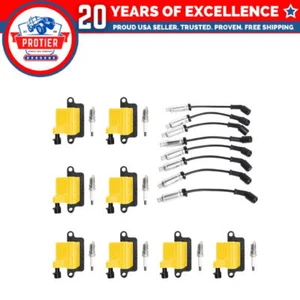 Set of 8 Ignition coil + Wire Set + Spark Plug Compatible with Chevrolet Tahoe - Picture 1 of 1