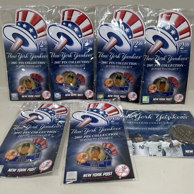 Alex Rodriguez 6 Lot 2007 New York Yankee Post Pin Collection 1 Medallion 2004 ! - Image 1 of 4