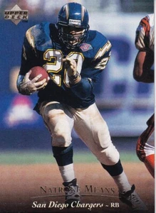 1995 Upper Deck Football Natrone Means #169 San Diego Chargers - Picture 1 of 2