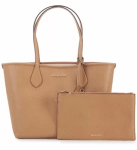Neu mit Etikett Michael Kors Saige Medium WENDE-Tasche Handtasche Eichel zartrosa und Reißverschluss Clutch - Bild 1 von 5