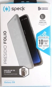 Speck - Presidio FOLIO Card Slot Wallet Case für Samsung Galaxy S9 - Grau - Bild 1 von 5