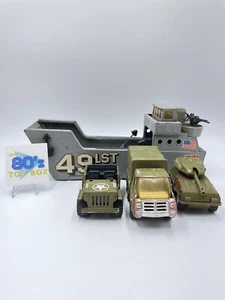 Vintage 1970s Buddy L 49 LST W/ 3 Accessory Vehicles Made In Japan Read - Picture 1 of 4