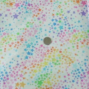 10Y Fabric Traditions Rainbow Brite Glitter Fabric Stars Pride Quilt Cotton - Picture 1 of 9