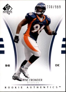 B0364- 2007 SP Authentic #177 Tim Crowder RC /999 - NM-MT - Picture 1 of 2