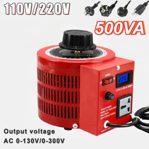 Regulador de voltaje ajustable variable eléctrico medido 0-130V/300V LCD 500VA - Imagen 1 de 13