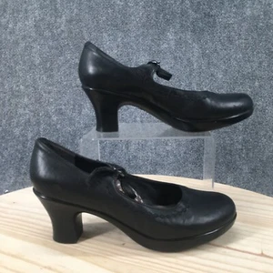 Dansko Shoes Womens 38 Bett Mary Jane Black Leather Comfort Heels 3401020200 - Afbeelding 1 van 15
