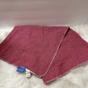 Tiddliwinks Cotton Baby Receiving Blanket Red White Plaid Gingham 27x28” - Picture 1 of 3