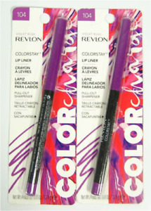 2 Pack Revlon Colorstay Color Charge Lip Liner #104 Violet Rush BRAND NEW IN BOX