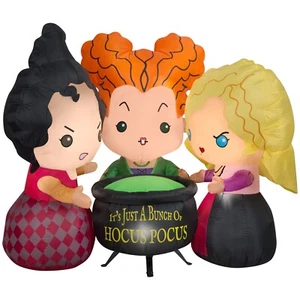 Gemmy 4.5’ Hocus Pocus Sanderson Sisters Scene Halloween Airblown Inflatable - Picture 1 of 1