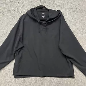 Nike Yoga Hoodie Womens L Black Fleece Lightweight Relaxed Fit Lounge Athleisure - Picture 1 of 11