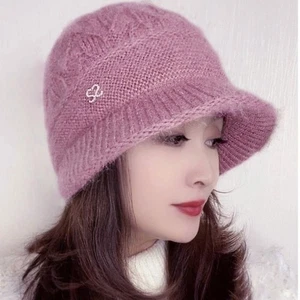 Thickened Women Knitted Hat Elasticity Warm Wool Hat Mother Hats  Autumn Winter - Picture 1 of 12