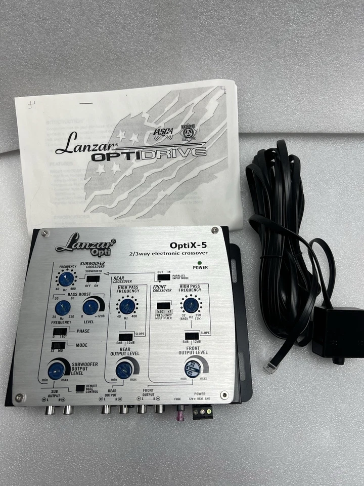 LANZAR OPTI X-5 3 way active crossover W/ Bass Knob BRAND NEW Fast Shipping - Image 1 of 3