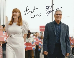 Keir Starmer And Angela Rayner Hand Signed 10x8 Inch Photo British Politics - Picture 1 of 1