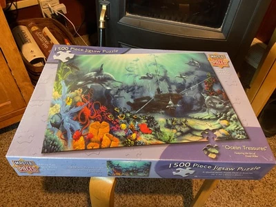 全新带盒 Ocean Treasures 1500 片拼图 MasterPieces,D. Miller 著 — 第 1/4 张图片