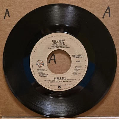 The Doobie Brothers: Real Love/Thank You Love WB 45rpm Vinyl Records  - Image 1 of 2