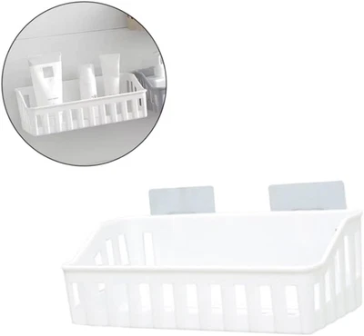 Badezimmerregal Aus Kunststoff Stanzfreier Wandmontage Aufbewahrungskorb Für Küc - Bild 1 von 4