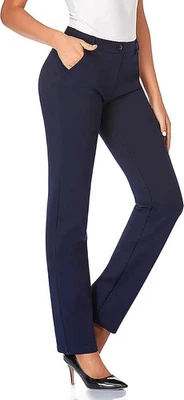TORY BIRCH Navy Polyester wool Uniform Eliza Pant, 12, NWT $328.00 - Image 1 of 4