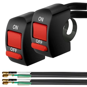 2Pcs 22Mm Interruttore Luce per Manubrio Moto Con Pulsante ON/OFF per Led Fari F - Foto 1 di 12