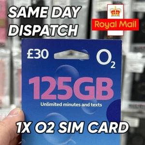 1x Official O2 £30 SIM – Pay As You Go – Works with All Unlocked Phones - Picture 1 of 4