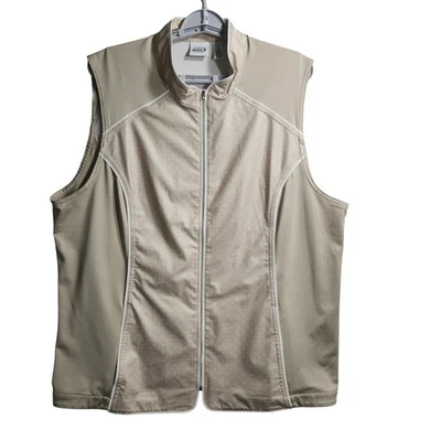 Chaleco de Golf CHICO'S Zenergy Sin Mangas Cremallera Completa Lunares Recortado Golf Talla 3 Foto 1 de 4