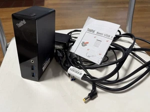 Lenovo ThinkPad Basic DL3700-ESS Docking Station USB 3.0/ 03X6285 W/ADAPTER - Picture 1 of 6