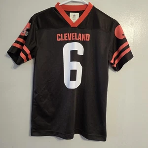 Maglia Baker Mayfield #6 Cleveland Browns ragazzo grande 10/12 NFL abbigliamento squadra - Foto 1 di 6