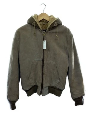 Schott Suede Active Jacket Boa Liner Made in USA Size 40 Cotton Brown Pilling - Image 1 of 4