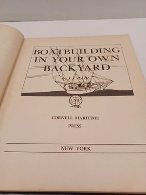 Boat Building In Your Own Backyard By S. S. Rabl 1947 USED SEE PHOTOS Foto 1 de 4
