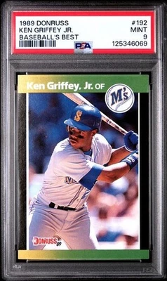 Donruss Baseball's Best Ken Griffey Jr. #192 1989 novato radiocontrol Marineros Salón de la fama - PSA 9 Foto 1 de 2