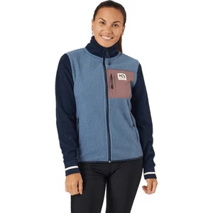Kari Traa Rothe Midlayer Fleece Jacket Women’s Sz Medium Blue Full Zip Pockets - Picture 1 of 14