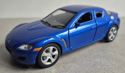 Saico Mazda RX8 Blue Diecast Model Car JDM 1:32 Scale 14cm pull back DP5406 RARE - Image 1 of 4