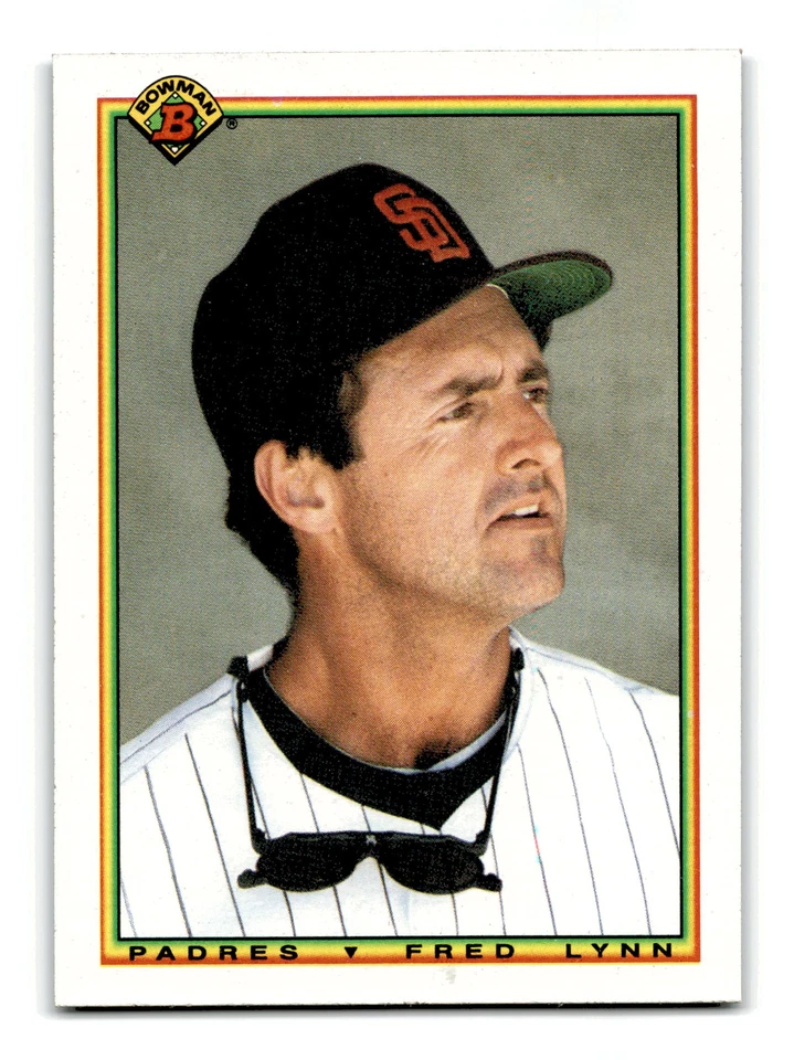 Fred Lynn 1990 Bowman #216 San Diego Padres NM-MINT - Image 1 of 2