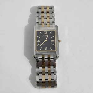 Citizen Stiletto Eco-Drive goldfarbene rechteckige Uhr - Modell G820-T002949 TA - Bild 1 von 8