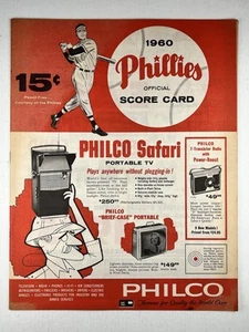 4-28-1960 Pittsburgh Pirates @ Philadelphia Phillies Program / Scorecard - Picture 1 of 5