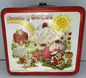 Aladdin Strawberry Shortcake Vintage Metall Brotdose ohne Thermoskanne - Bild 1 von 10