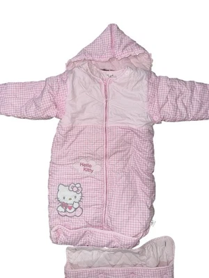 Saco de Dormir Hello Kitty Acolchado Rosa Estampado a Cuadros Usado en Excelente Condición Foto 1 de 4