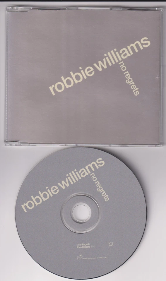 Robbie Williams – No Regrets - Import 2 Track Promo Single CD 1998  Chrysalis - Bild 1 von 1