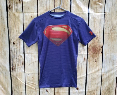 🔥 Superman Under Armour HeatGear Compression Shirt Men's Medium M Alter Ego - Image 1 of 4
