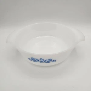 Vintage Anchor Hocking Fire King #436 1 Quart QT blaue Kornblume Auflaufform - Bild 1 von 12