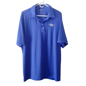 Adidas Cantigny Golf Polo Climalite Blue Stripe Short Sleeve Shirt. Men's XL - Picture 1 of 8