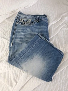 Vigoss Jeans Damen 24 Dublin Capri dicke Nähte Midrise Stretch Freizeit - Bild 1 von 10